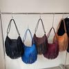 High-end Texture, Fashionable and Retro Fringed Women's Bag, A Niche Matte Hand-held Tote Bag