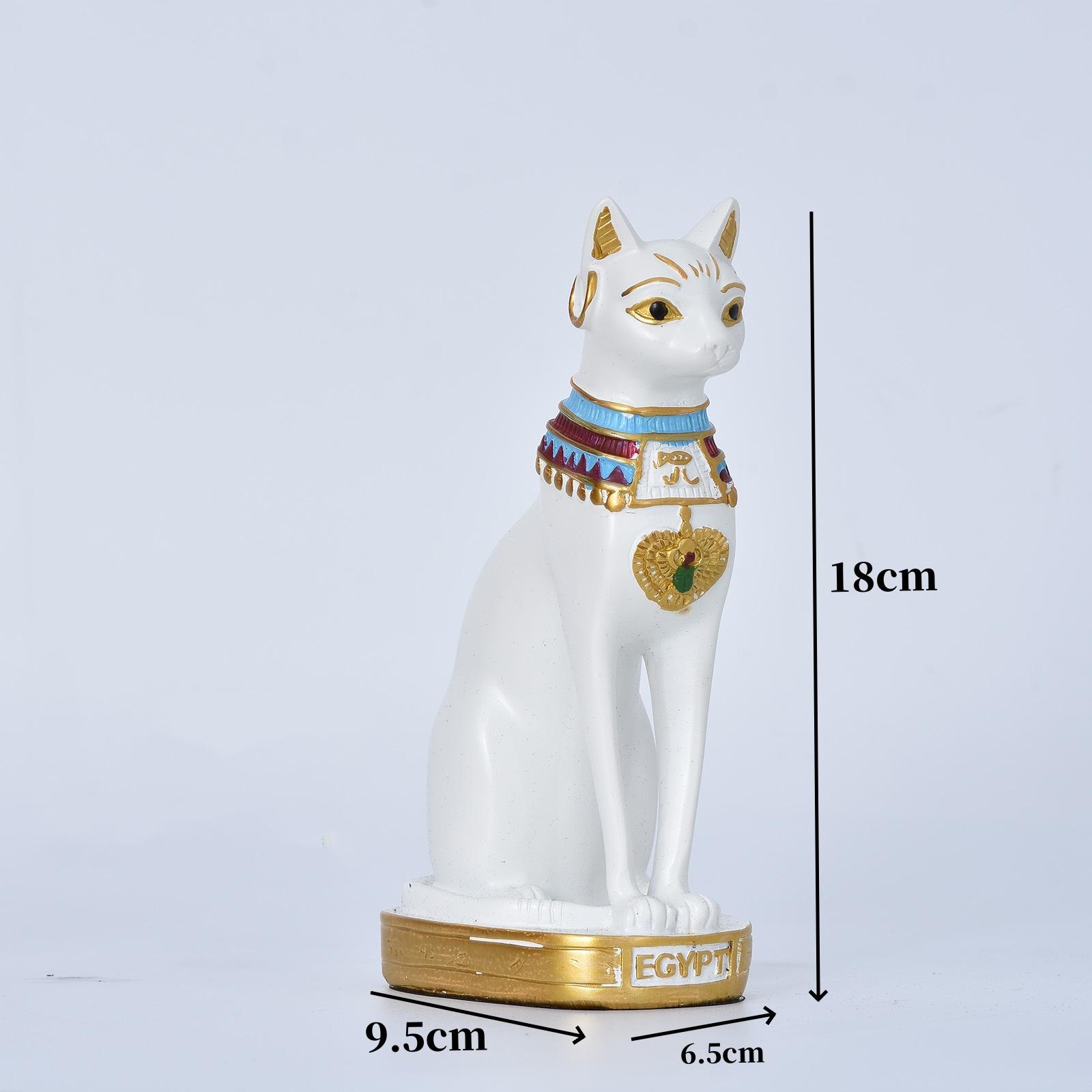 

1 шт. Мини-статуэтка кошки, украшение, египетская статуя кошки, украшение, ретро-статуя богини-кошки, украшение для домашнего сада, животное
