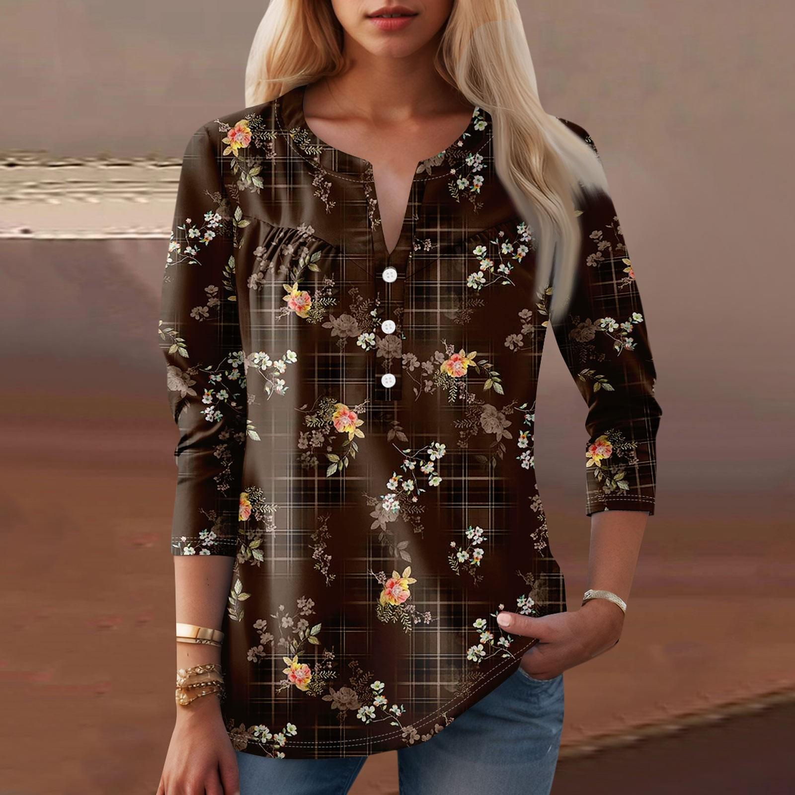 

Женская мода повседневный топ с длинным рукавом и круглым вырезом с цветочным принтом XXXL