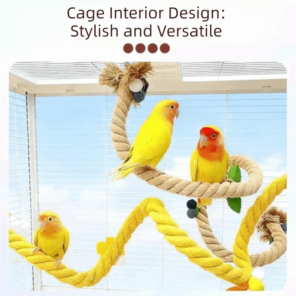 Bite Resistant Parrot Bird Toy Rope Hanging Parrot Standing Perch  Training