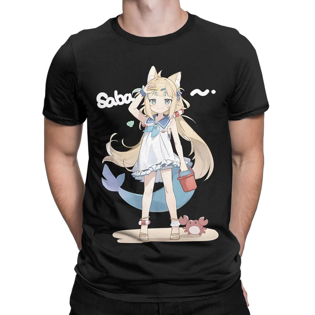 Y2k Novelty Sameko Saba T-Shirts Men Round Collar Unisex Cotton T Shirts Short Sleeve Tees Gift Idea Tops Plus Size Clothes