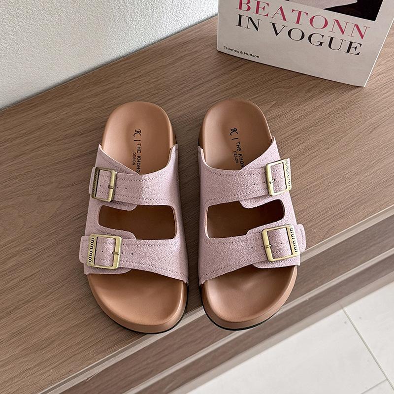 Slippers cool slippers summer new flat bottom thick bottom comfortable breathable outside wear casual soft sole women's shoes