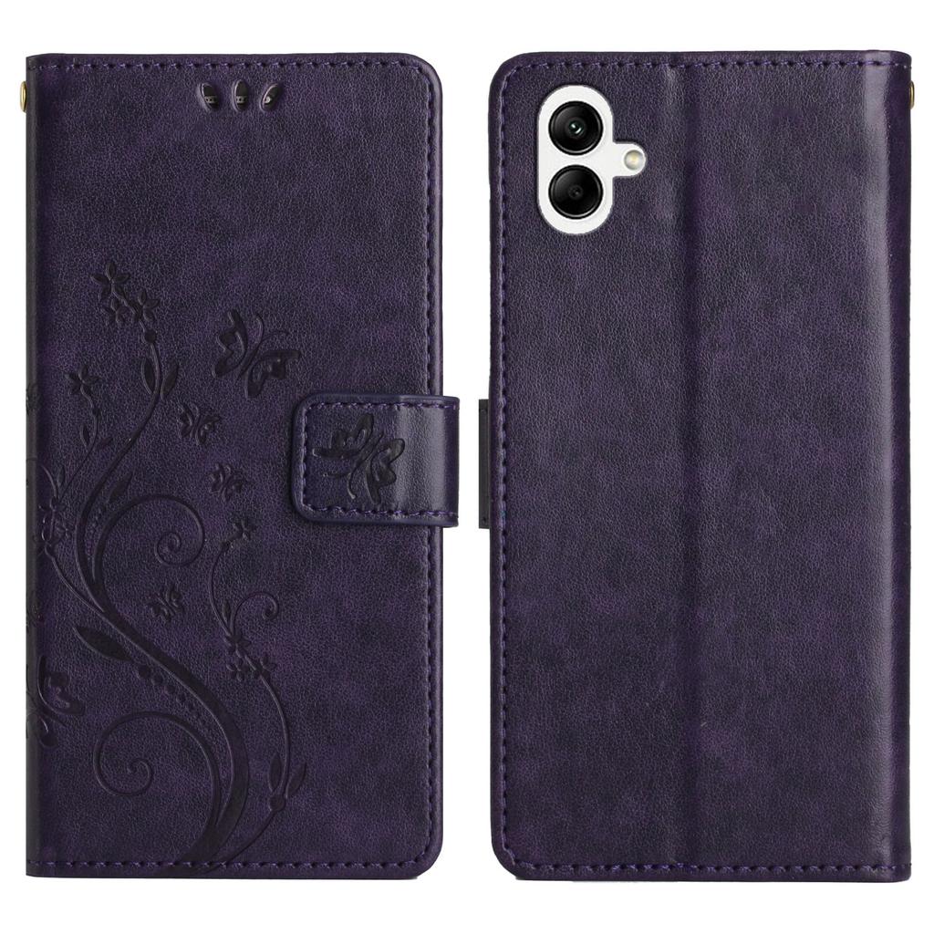 For Samsung Galaxy A06 4G Case PU Leather Phone Wallet Cover with Strap
