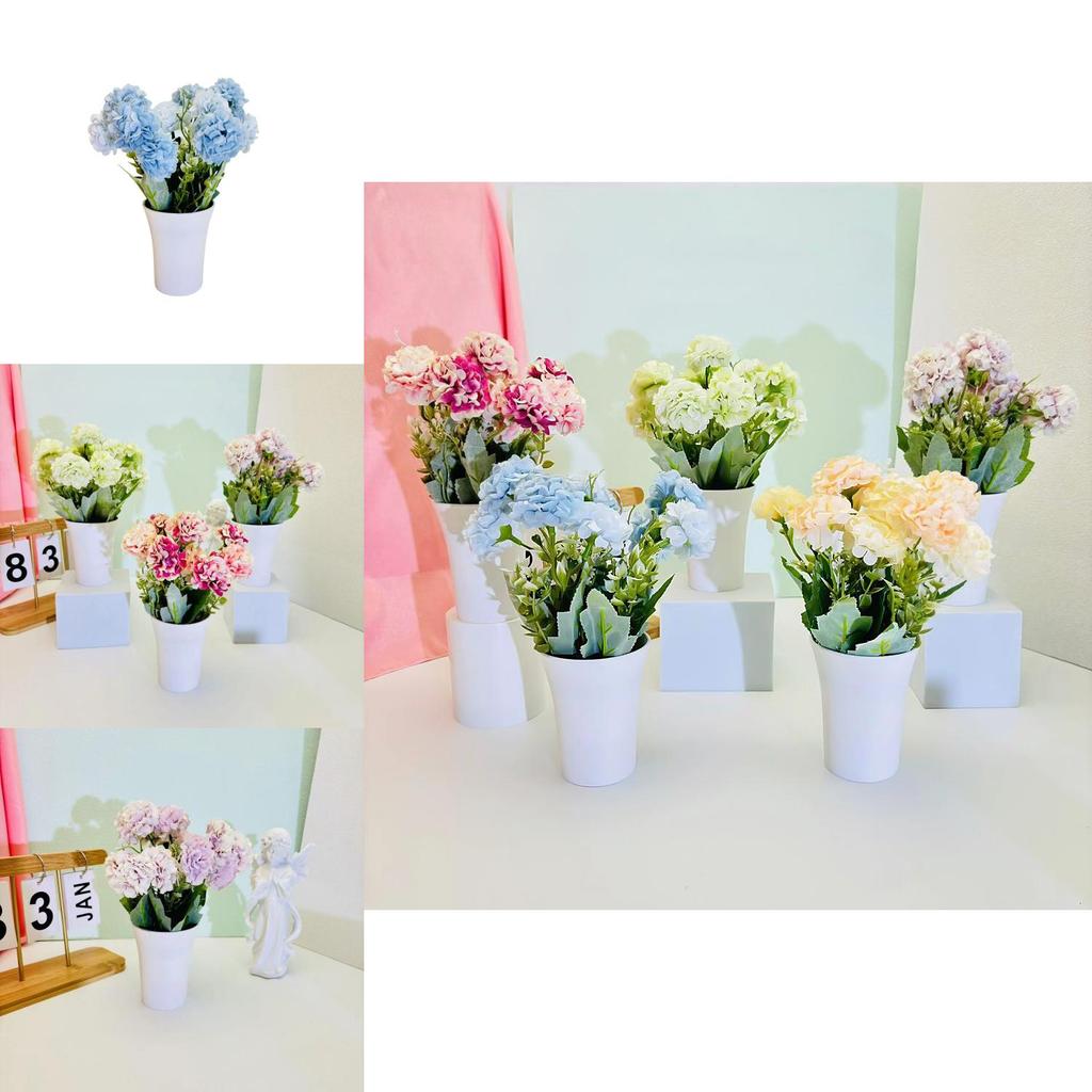 Kunstblumentopf-Set mit realistischem Grün für Indoor-Garten und Fensterdekoration