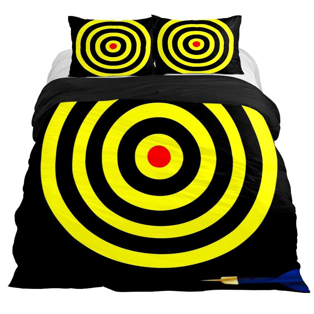 Dart Board Duvet Cover Set,Dartboard Bedding Sets 2/3pcs Skin-friendly Lightning And Flame Comforter Cover Set Full Queen Size
