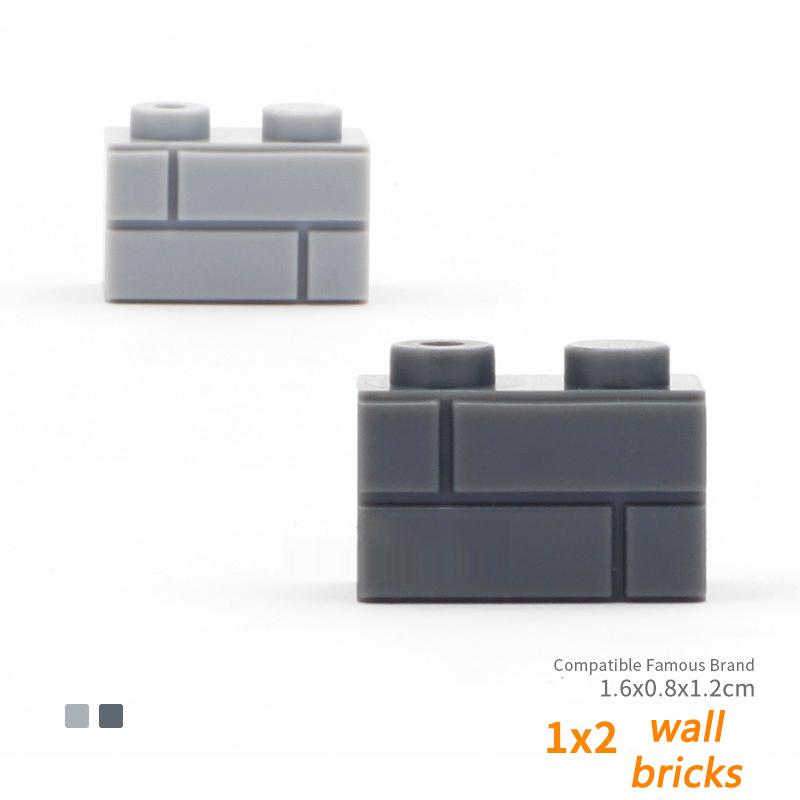 

Строительные блоки «сделай сам», настенные фигурки, кирпичи 1x2 в горошек, 50/100 шт., развивающие креативные игрушки для детей, размер, совместимый с