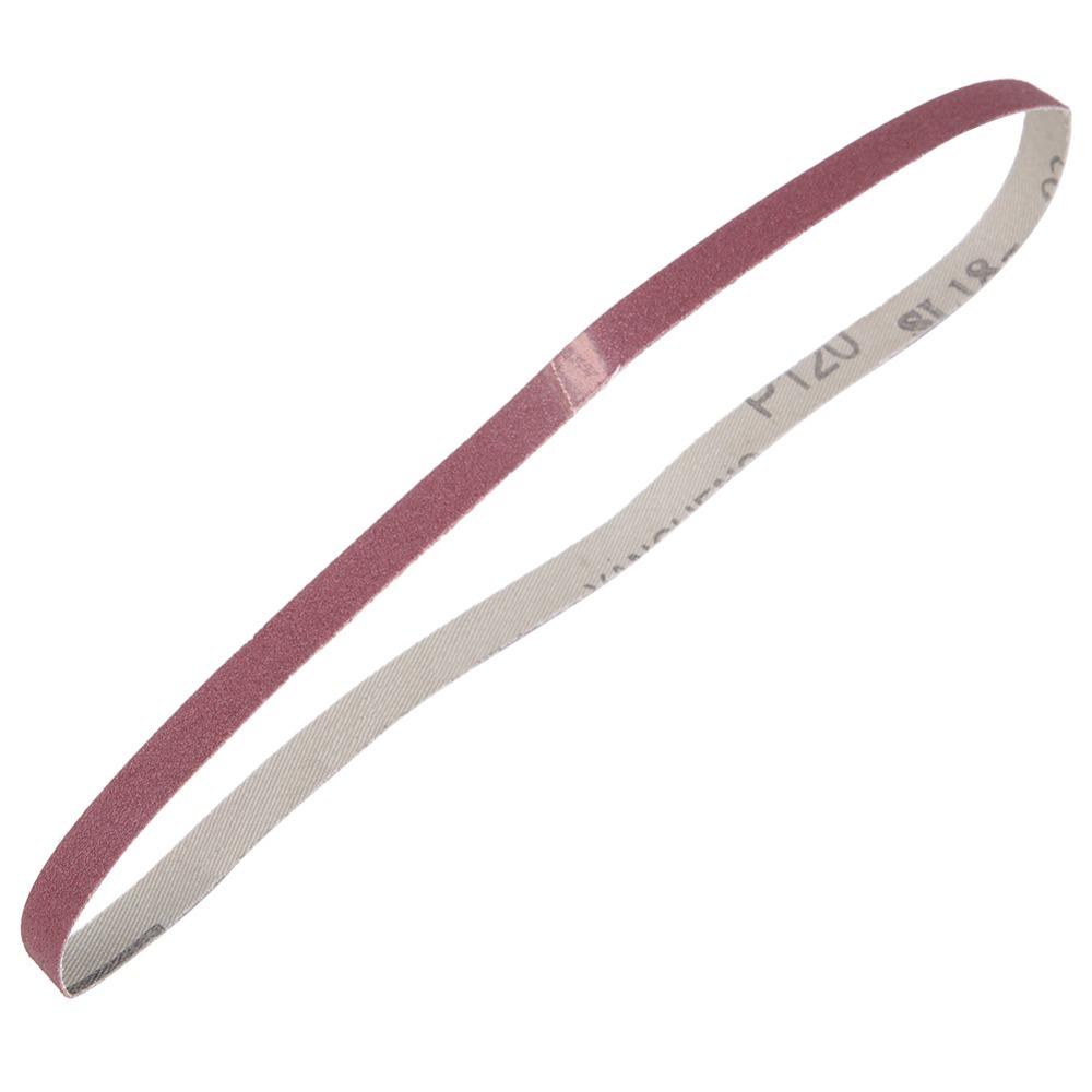 10pcs 3/8 x 21 Inch Sanding Belts 100 Grit Aluminum Oxide Belts Metal Grinding