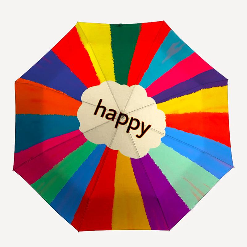 

1pc Colorful Circle Automatic Open/Close Umbrella Compact Folding Umbrella, All-Season Portable Umbrella for Women/Men189