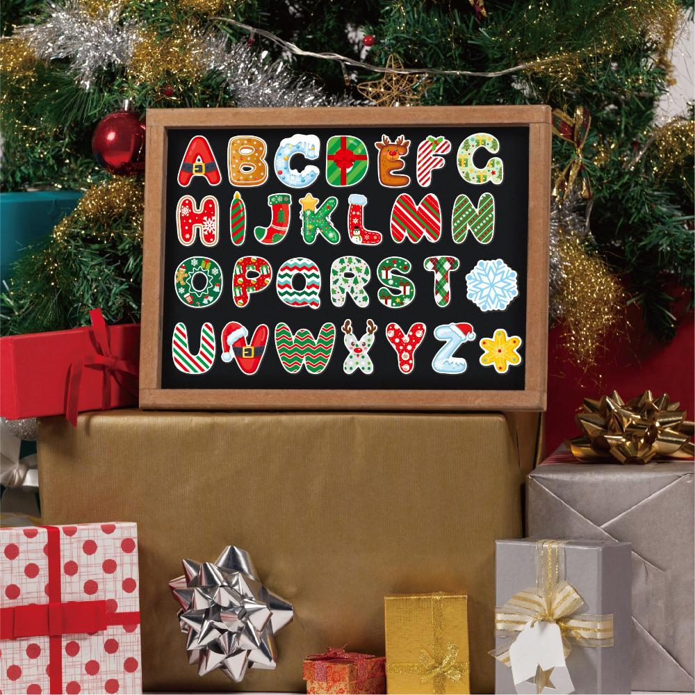 'S Learning Magnets Educational Christmas Refrigerator Sticker Christmas Fridge Magnet Rubber Decorative Fridge Magnet