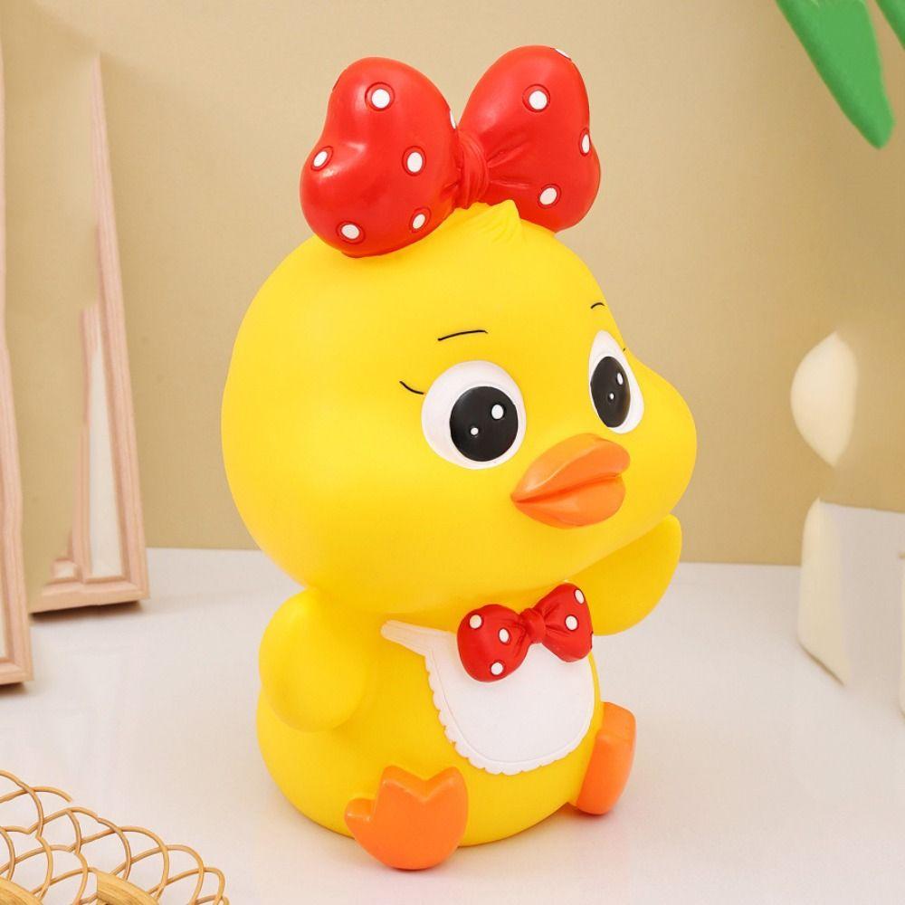 Savings Tank Little Yellow Duck Piggy Bank Decorative Duck Model Piggy Bank  Children/Kids