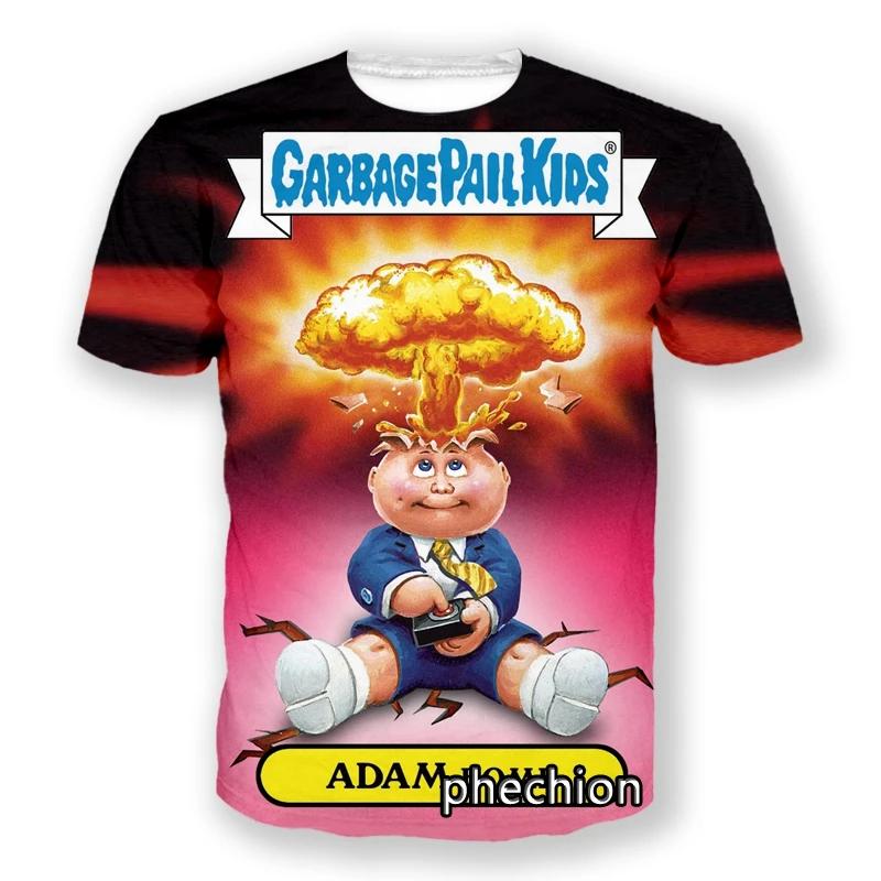 Camisetas Gráficas de Cubo de Basura de Dibujos Animados para Niños Estampado 3D Camisetas de Anime para Niños Moda Hombres Mujeres Manga Corta Cuello Redondo Camiseta Harajuku Y2k Top
