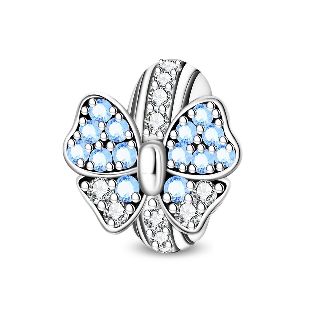 Charm Beaded Clover Butterfly Raccoon Rubber Stopper Isolation Bead Jewelry Bracelet Necklace Accessories