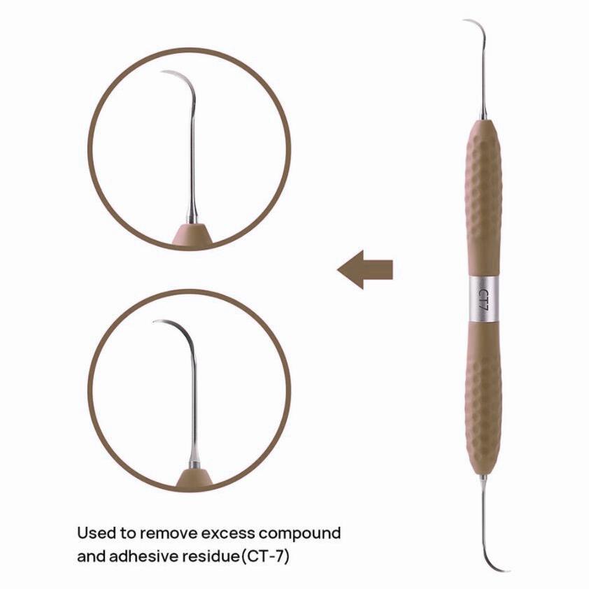 1 buc cuțit de restaurare estetică umplut cu rășină dentară pentru instrument de restaurare material de stomatologie cu mâner din silicon