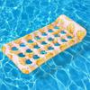 Adults Inflatable Pool Float Mat with Headrest Foldable Summer Beach Lake Float Raft Water Lounger Swimming Pool Sun Tanning Bed