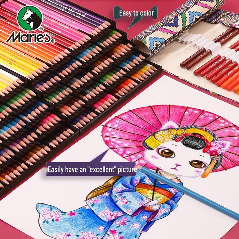 Mali Water-Soluble Oil-Based Colored Pencils: Beginner to Professional Set 24 Colors