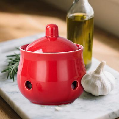 Ceramic Garlic Container Keep Your Cloves Ginger Saver