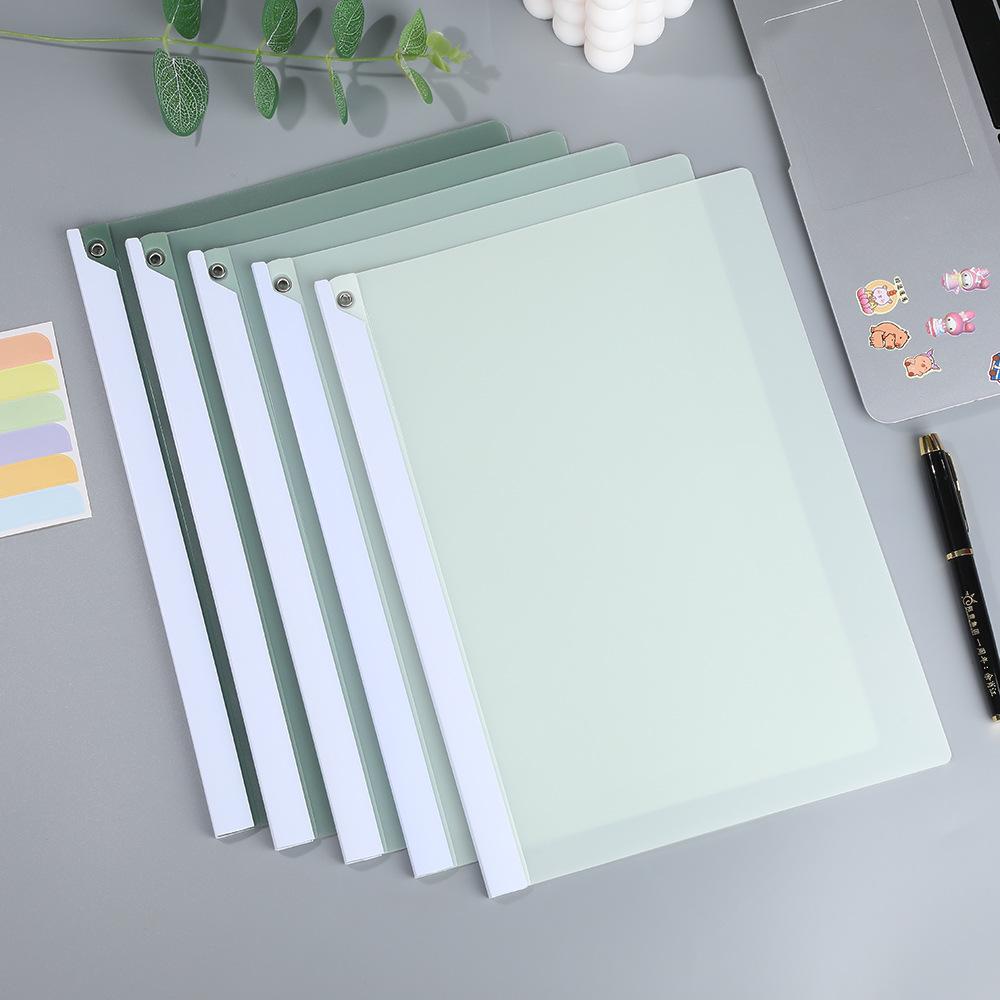 A4 Rotary Rod Style Folder: Large Capacity Document Clip Book