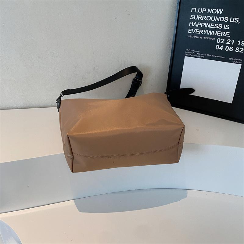 School Bag Large Capacity Back Simple Solid Color Single Shoulder Light Support Extra Large Versatile Class