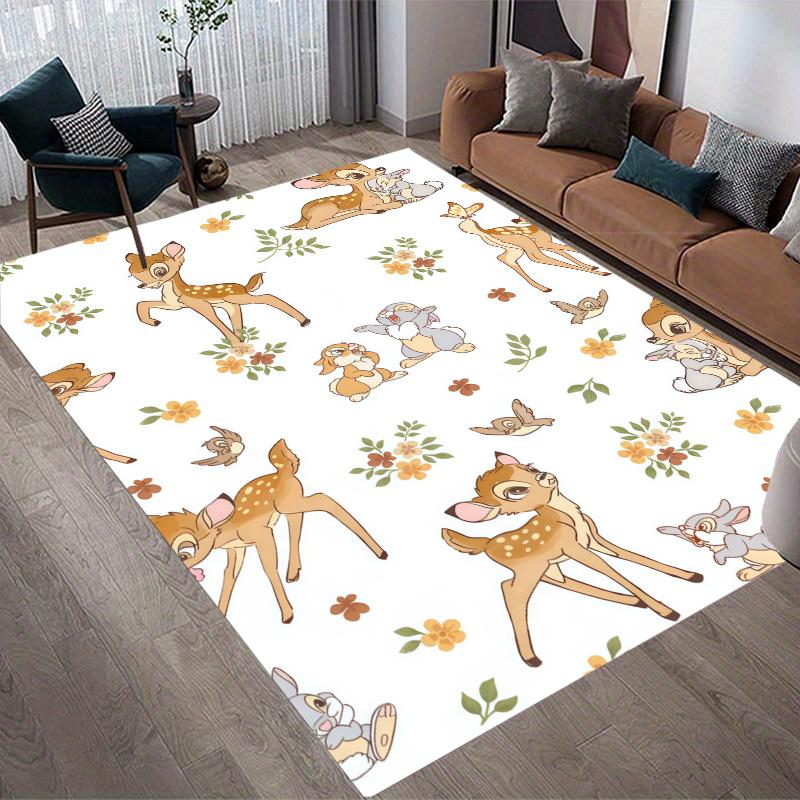 Bambi Home Sofa Decoration for Living Room & Bedroom, Non‑Slip Play Flannel Floor Mat for Game Room