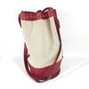HERMES vintage Standy Crossbody Drawstring Shoulder Bag Leather/Canvas Red/Beige
