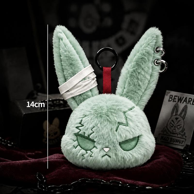 Dunkles Kaninchen Schlüsselanhänger Gotischer Stil Hase Schlüsselanhänger Rucksack Anhänger Charms Cartoon Hängender Schlüsselanhänger Geburtstagsfeier Geschenk