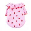 Comoda Pettorina per Cani Primavera Autunno Abbigliamento Cane Gatto Carino Animale Domestico Maglietta Base Fragola Cane/Gatto Medio/Piccolo