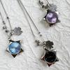Trendy Four Leaf Symbol Necklace for Everyday Wear Stainless Steel Neckwear Jewelry Gift with Lucky Charm Design