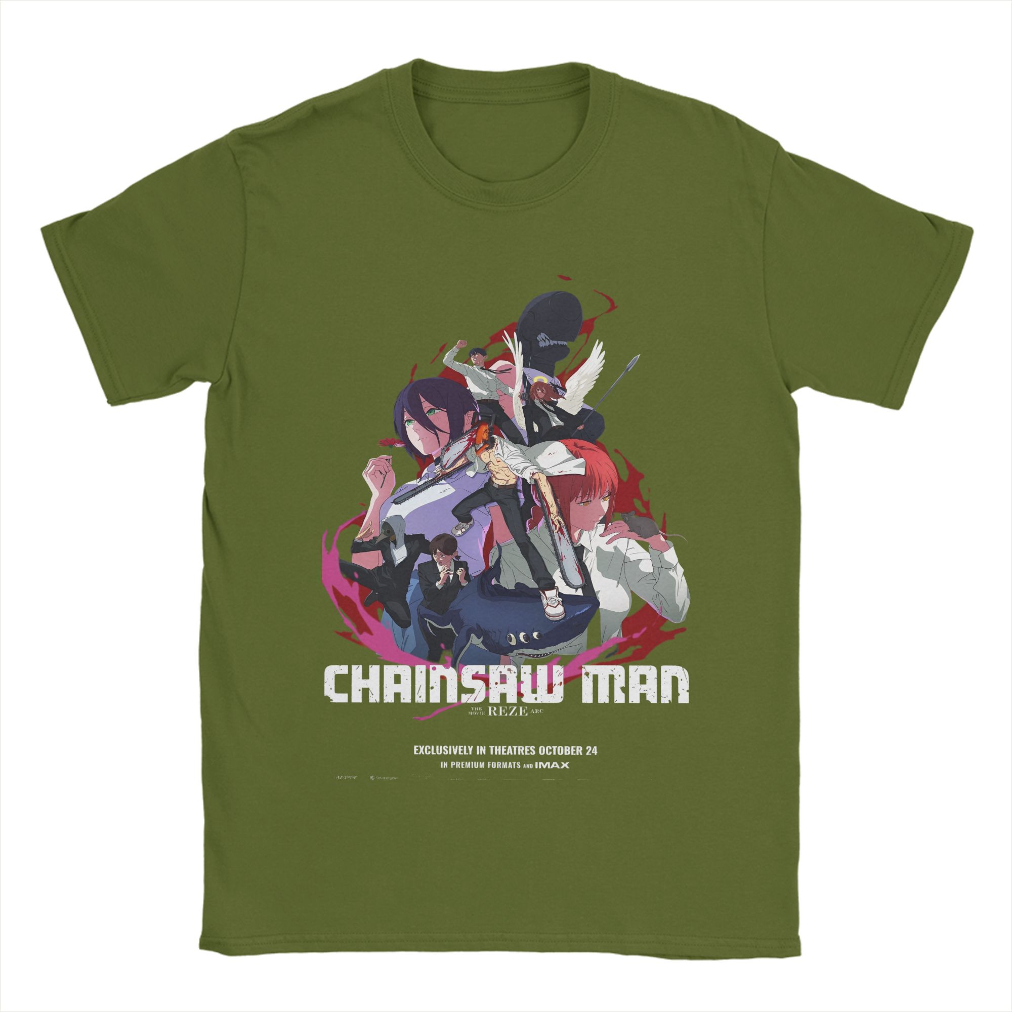 Chainsaw Man The Movie Reze Arc Merch Men Women T Shirts 100% Cotton Tee New Arrival Tops T-shirt 4XL