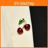 Cherry Fruit Brooch Pin For Women With Metal Finish Fashionable Accessory For Gift Giving