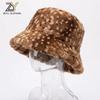 Zeyu Women's Thickened Plush Winter Warm Faux Fur Fisherman Bucket Hat Casual Cozy Ski Cycling Travel Party Headwear ODM/