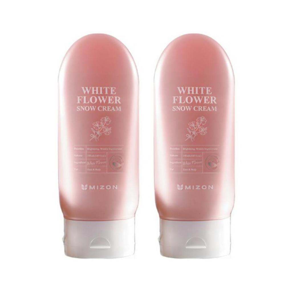 [Mizon] White Flower Snow Cream 150ml - Instant Whitening & Tone Up / Face & Body Brightening Moisturizer