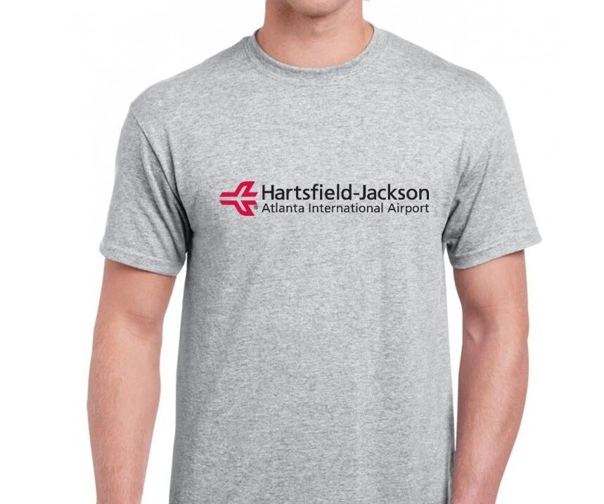 Hartsfield Jackson Atlanta International Airport T-Shirt Georgia Gray Tee Shirt L