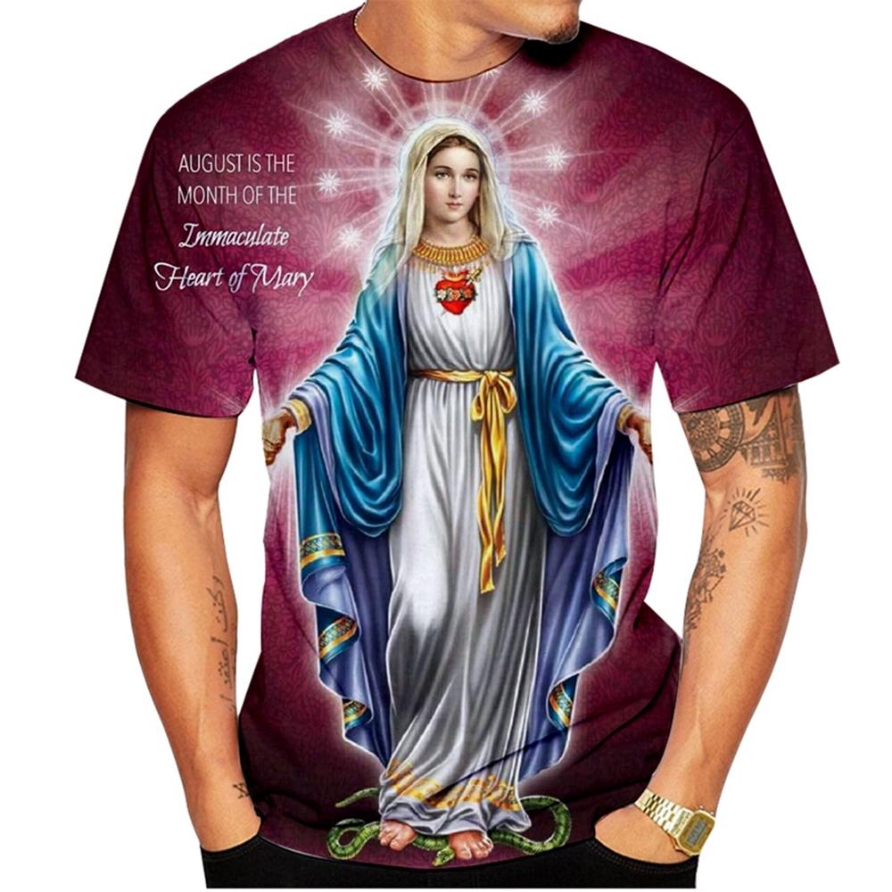 T-shirt alla moda con stampa 3D di Santa Maria, best-seller estivo, t-shirt casual personalizzata divertente per uomo e donna