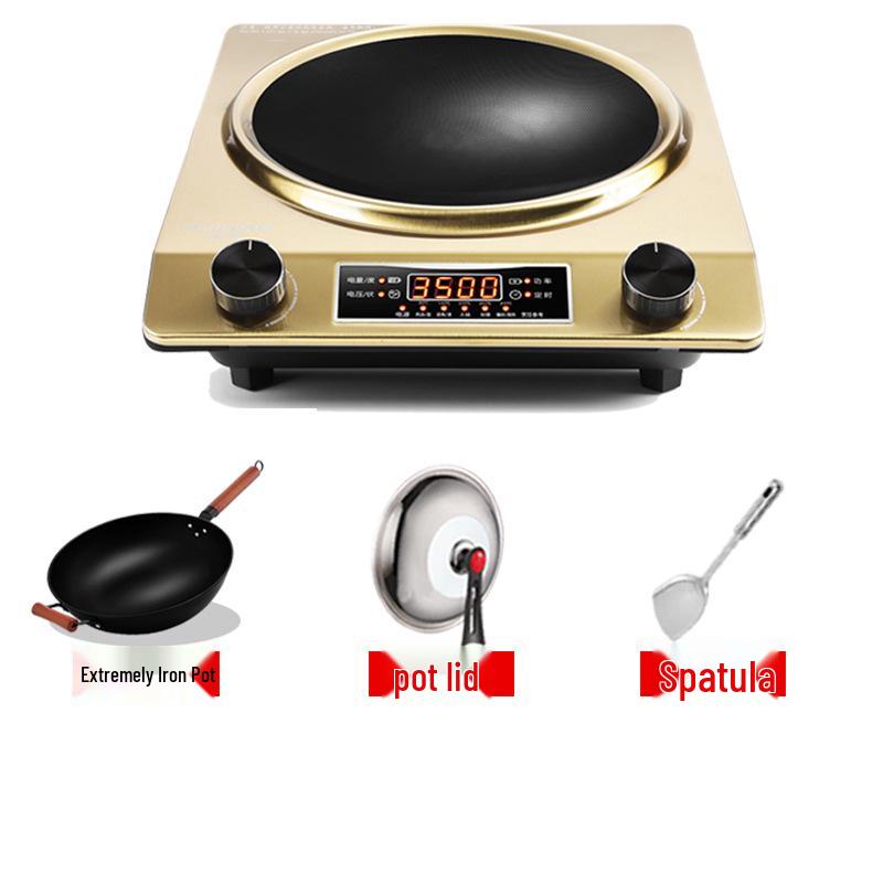 International 3500W Induction Cooker, 110V, EU/UK/US Standards, Commercial Flat and Concave Design