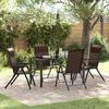 VidaXL 5-Piece Garden Dining Set Brown Poly Rattan 3379263