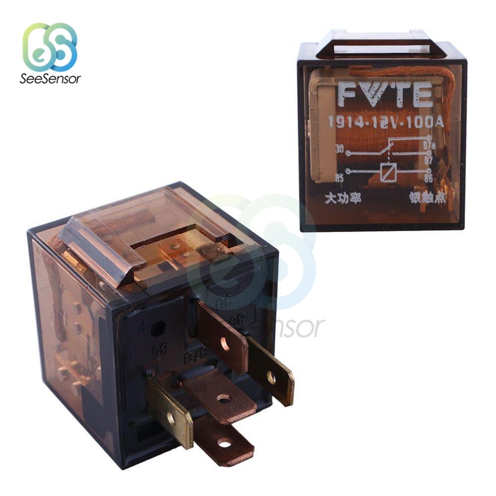 Waterproof Automotive Relay DC 12V 24V 80A 100A 5Pin SPDT Car Control Device Car Relays High Capacity Switching Relays 5