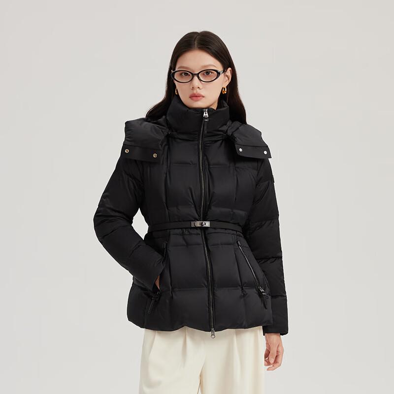 Araliya Women's Hooded Waist-Cinching Goose Down Jacket