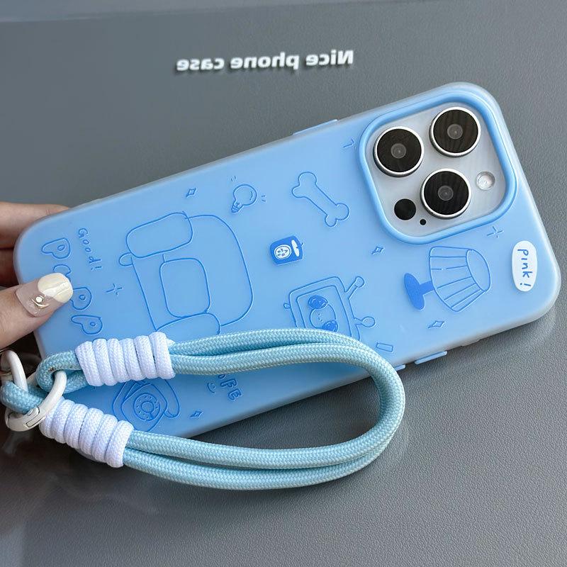 

Чехол Zhitai Jelly Skin для iPhone 12-16 Pro Max с ремешком на руку 16 Pro Max