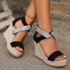 Summer Thick-soled Flip-flops with A Single Strap and High Heels