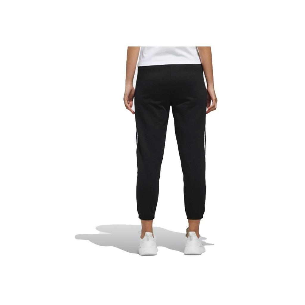 Adidas Neo Three-Stripe Print Joggers Women Bottoms Black DW7961