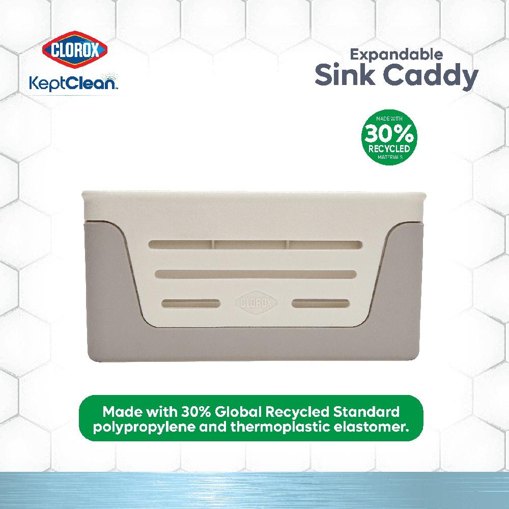 Expandable Sink Caddy Storage Holder with Drying Posts Sponges Kitchen Accessories Space Saving Clutter Free Design Easy Clean