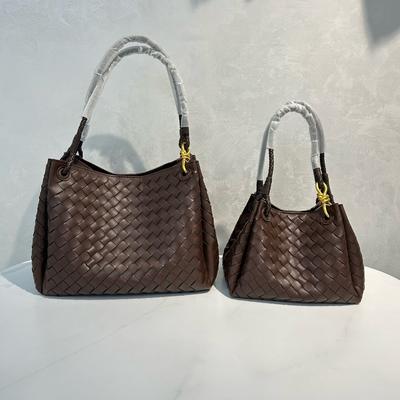 Large Leather Woven Parachute Bucket Bag Cross-border Hot-selling Large-capacity Portable Underarm Bag Single Shoulder Messenger Bag Women