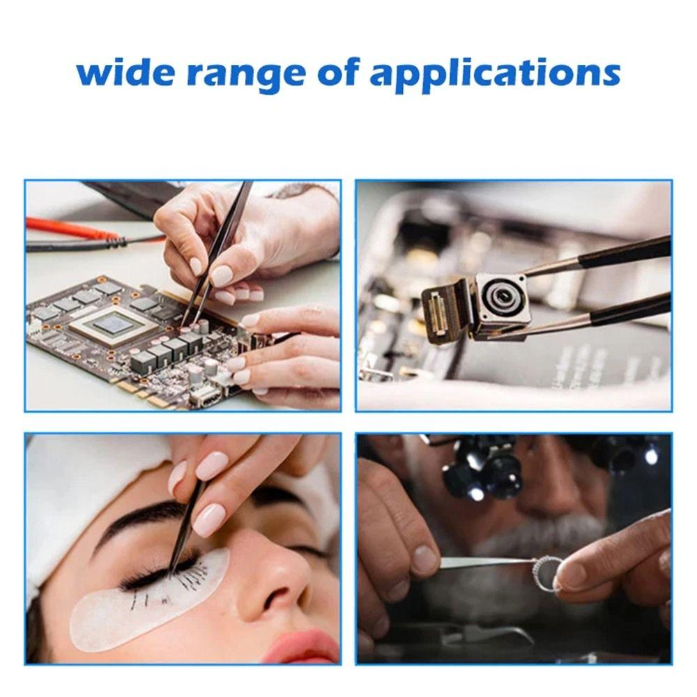 9/10pcs Durable Precision Tweezers Set Curved/Straight Design Maintenance Tools  Soldering Craft