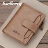 Wallet Men's Retro European American Three Fold Short Style With Multiple Card Slots Zipper Buckle High-end Small