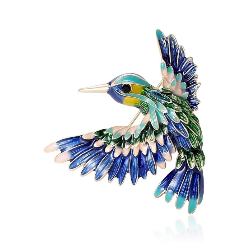 Stylish Alloy Bird Brooch with Vibrant Enamel Coating Rustproof Designs Lapel Accessory for Women Friend Gift Occasions