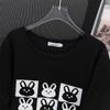 Women's Plus Size Loose Slimming Mid-Length Round Neck T-Shirt, Short-Sleeved, Fits Up to 350 Jin