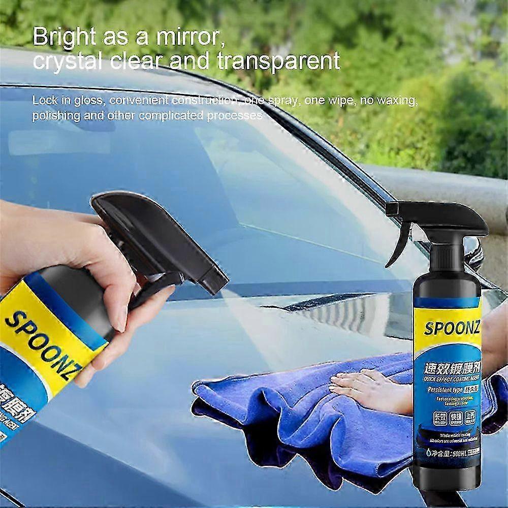 Spray Rivestimento per Auto Rivestimento ad Effetto Rapido Spray 500ml Agente Rivestente Spray Alta Protezione Rimuovi Graffi Rapido per Veicoli