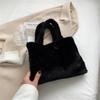 Plush Shoulder Bag Cute Hand Bag Versatile Tote Bag  Female