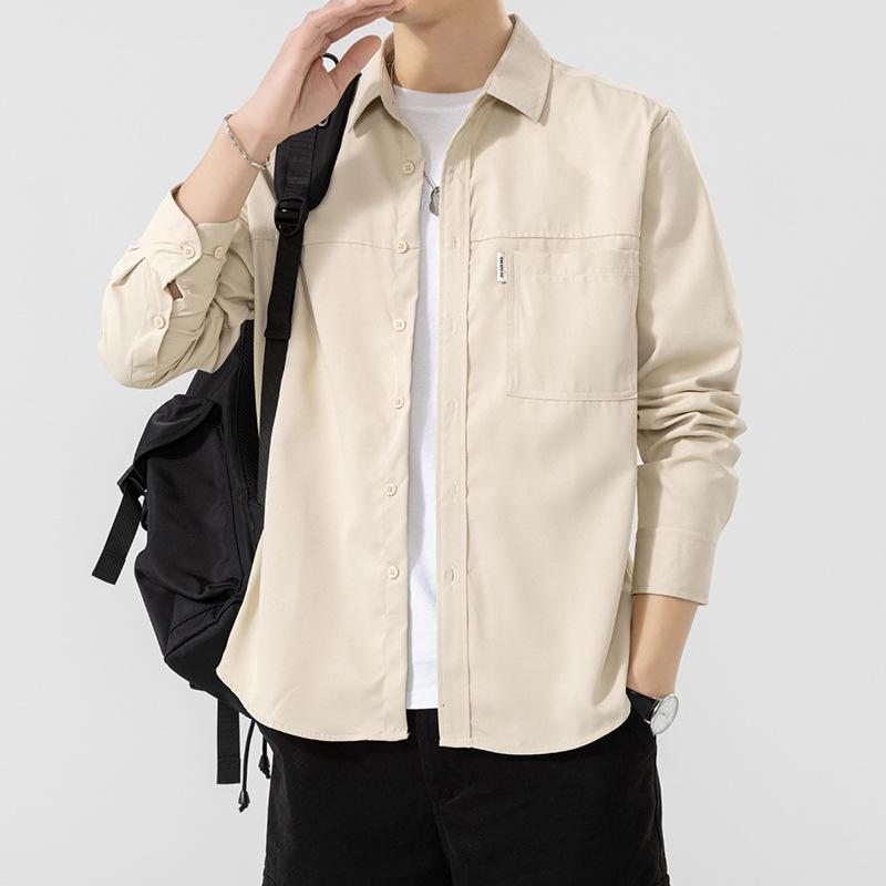 Shirts, Men's Long-sleeved Casual Shirts, New Style Spring Clothes, Handsome Work Jackets for Men