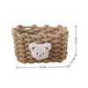 Handmade Storage Baskets Cartoon Animals Cotton Rope Woven Cosmetics Box Little Bear Sundries Organizer Cosmetic Storage